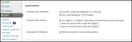 SEO Ultimate Canonicalizer Module